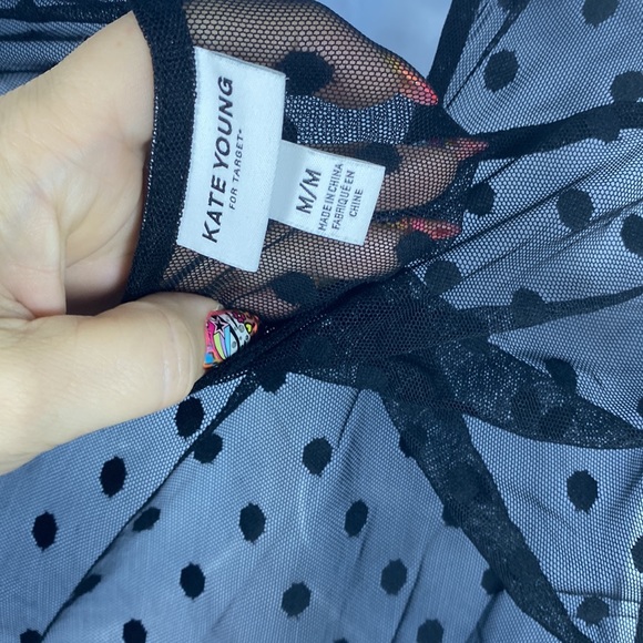 Sheer, black polkadot, bodysuit medium Kate Young for target - Picture 5 of 5